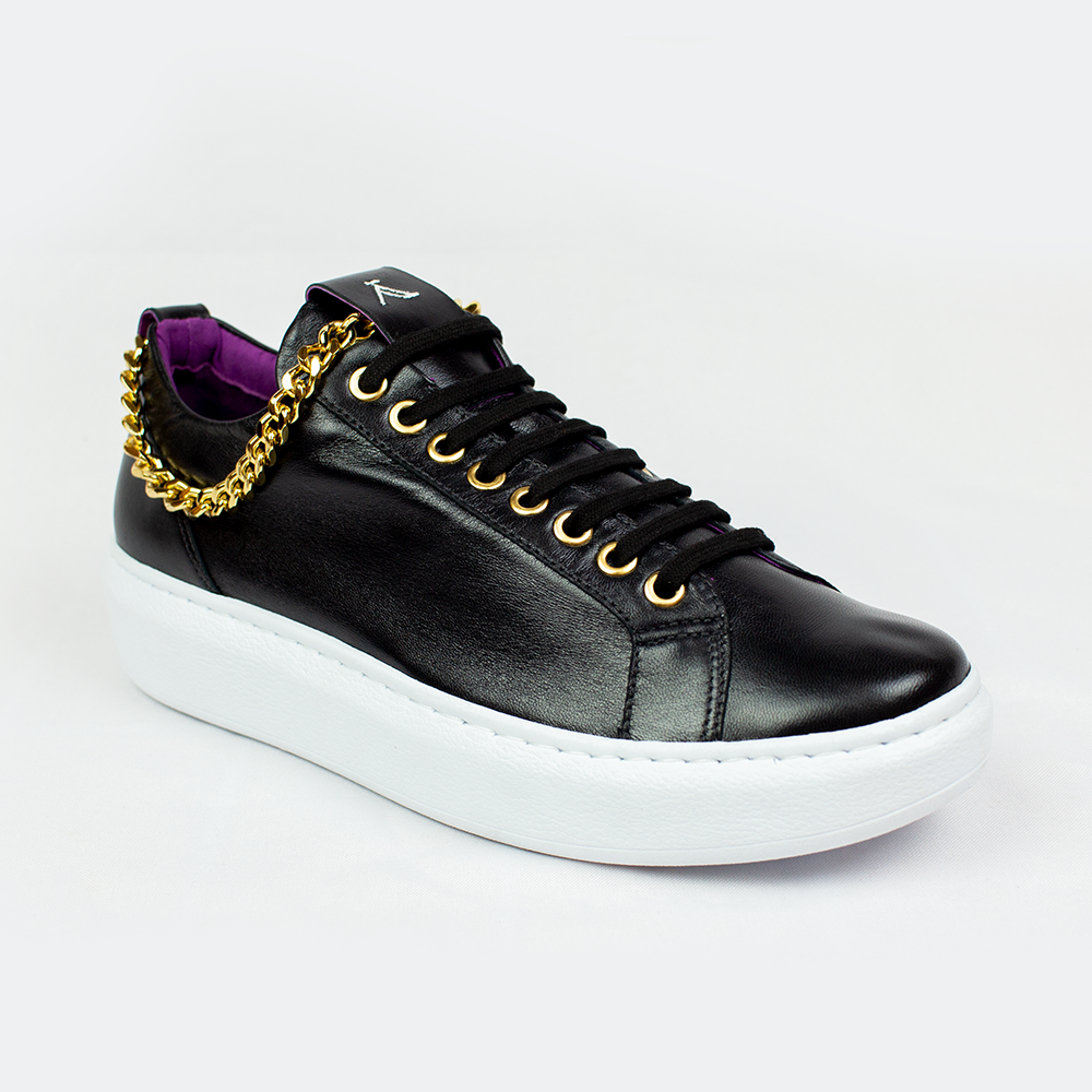 Black and gold designer sneakers online