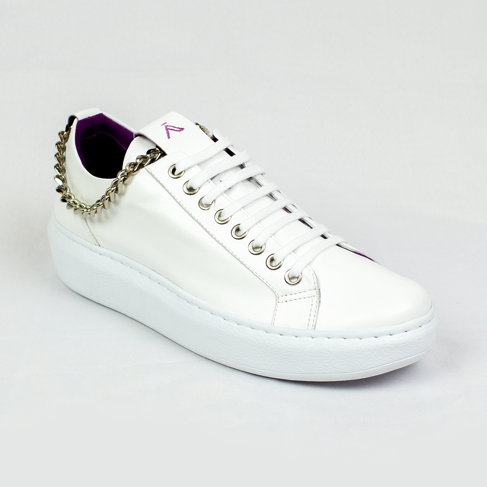 White Brazilian Leather Gym Shoes