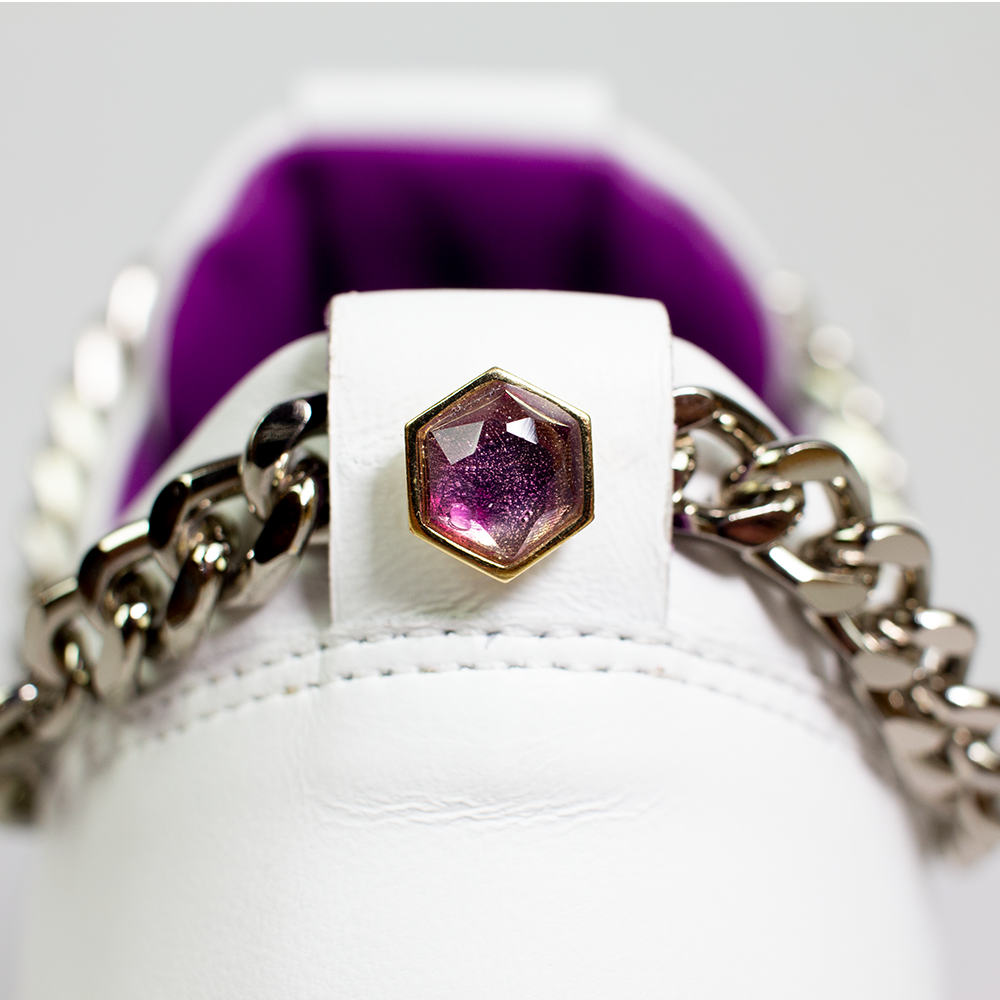 Sam Prado Handmade Sneakers With Amethyst Embedded